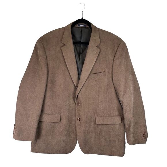 Lauren Ralph Corduroy Blazer Men Sz 48 R Brown Sports Coat Jacket Career Preppy‎ - Picture 1 of 16
